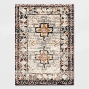 5 'x 7' 5x7 'threshold ivory pink plush bohemian fashion carpet